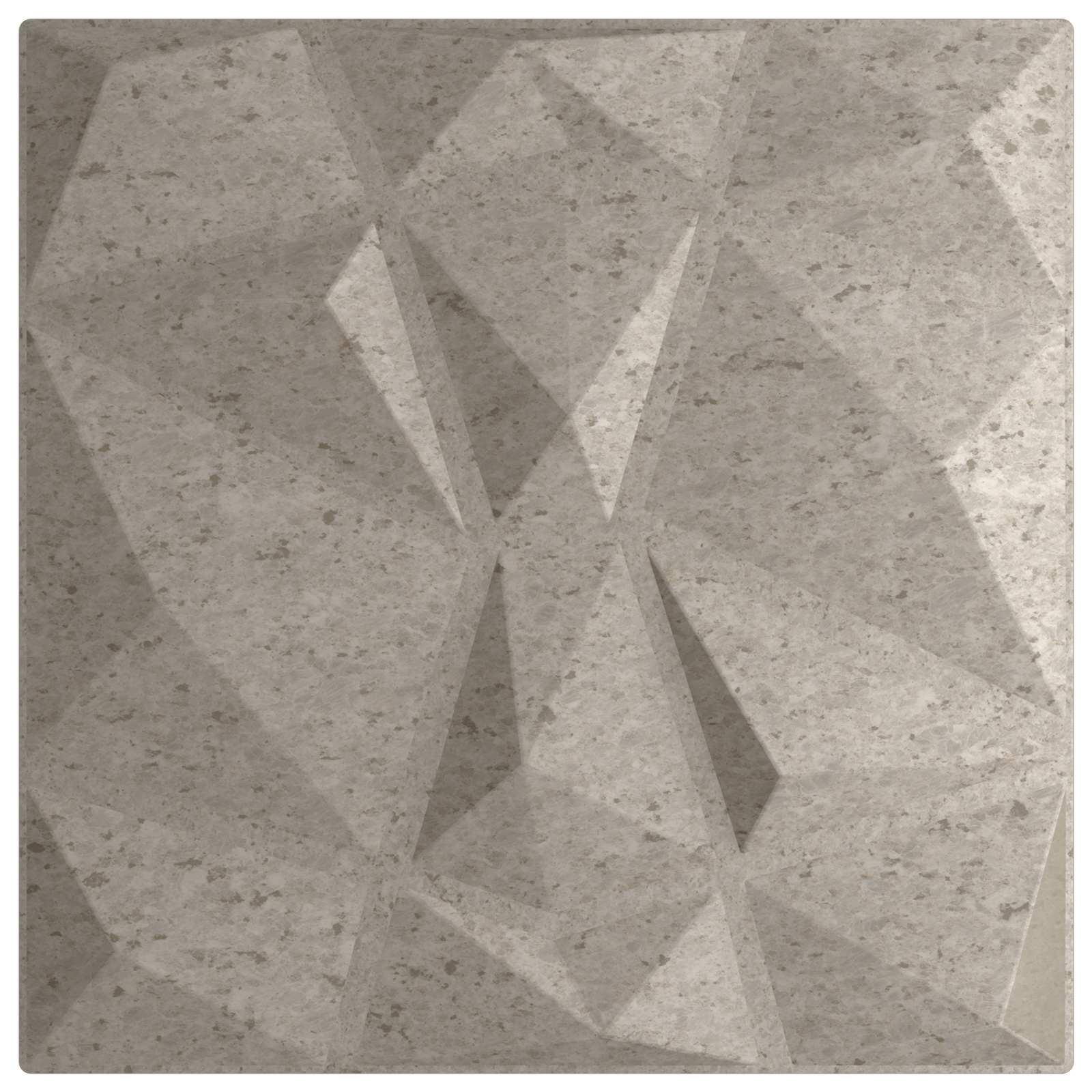 Wandpaneele 48 stk. 50 x 50 cm Betongrau XPS Schaum
