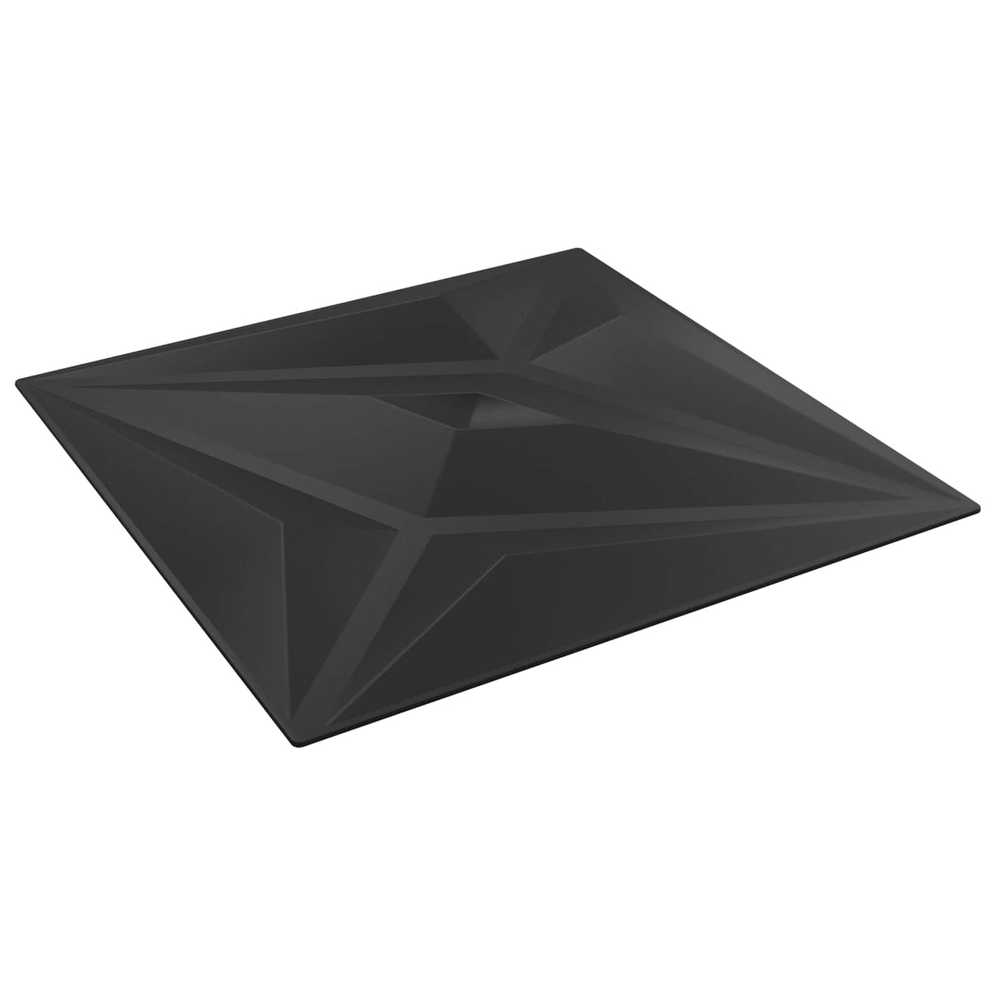 Wandpaneele 48 stk. 50 x 50 cm Schwarz Stern XPS Schaum
