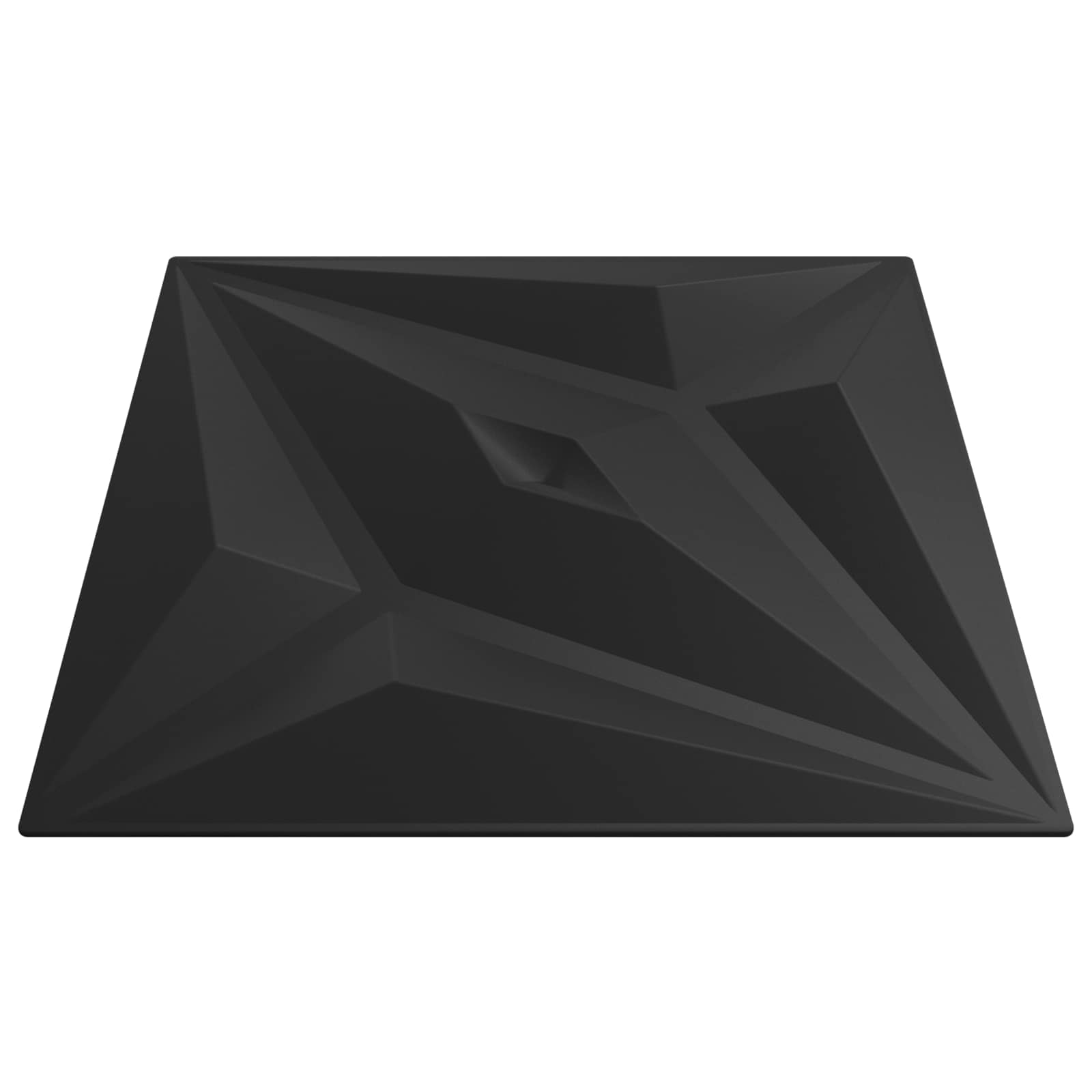 Wandpaneele 48 stk. 50 x 50 cm Schwarz Stern XPS Schaum