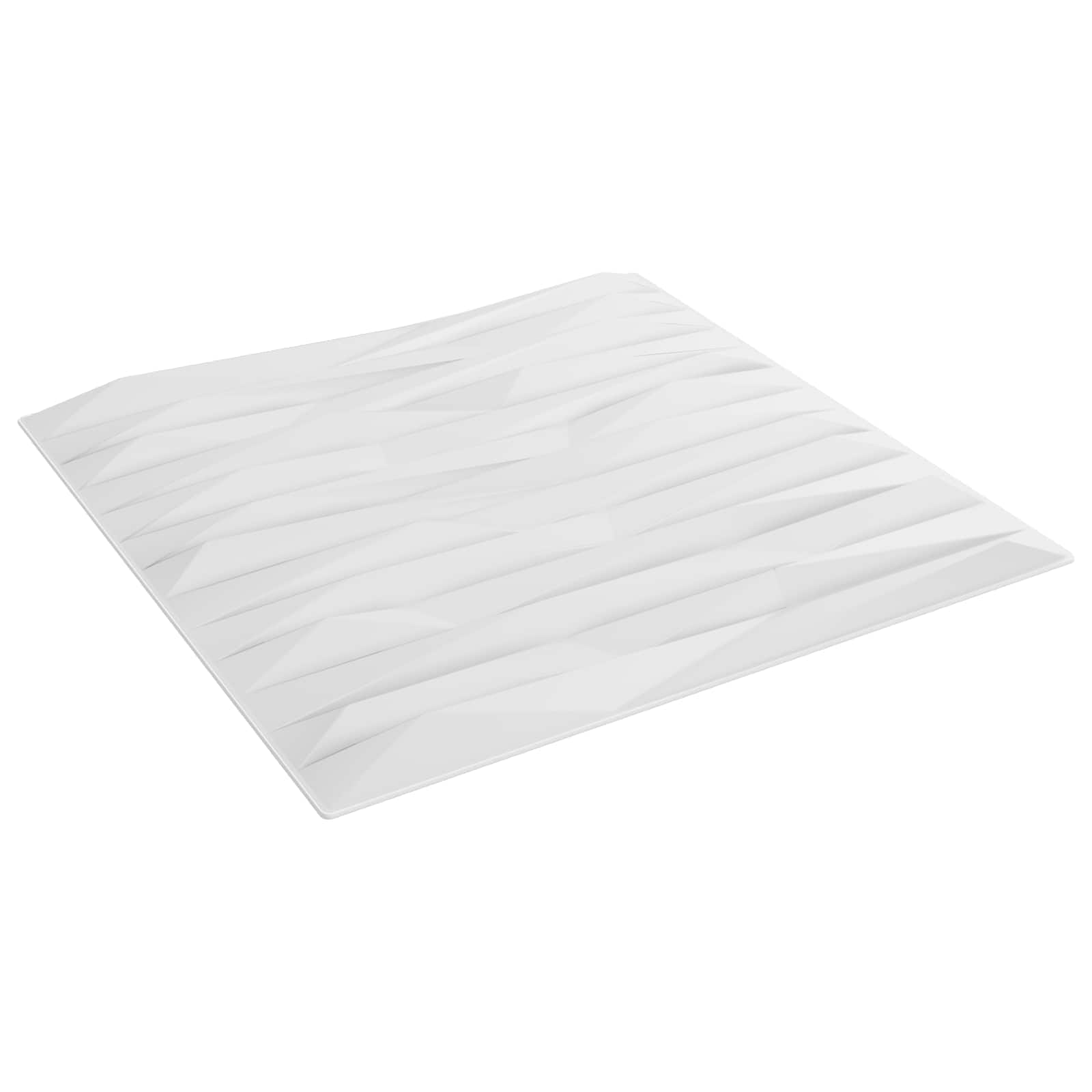 Wandpaneele 12 stk. 50 x 50 cm Weiß Stein XPS Schaum