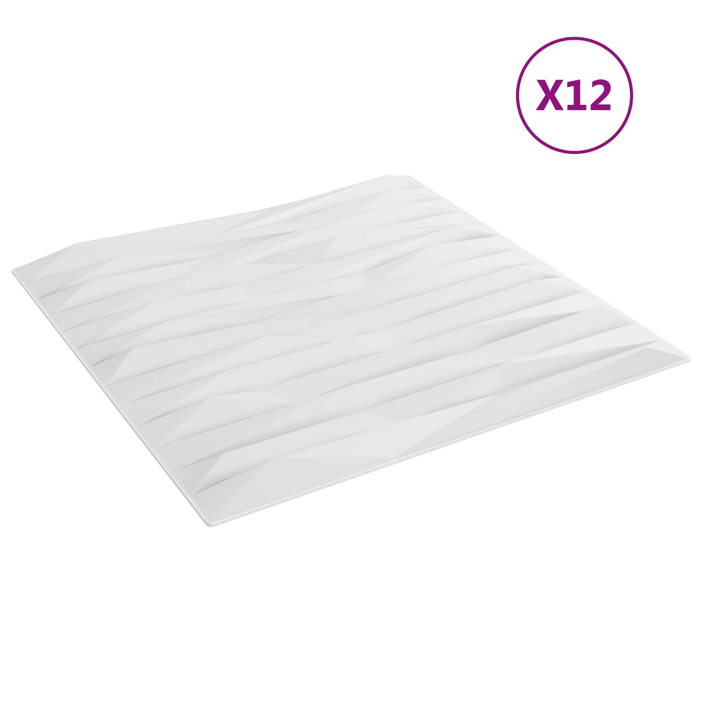 Wandpaneele 12 stk. 50 x 50 cm Weiß Stein XPS Schaum