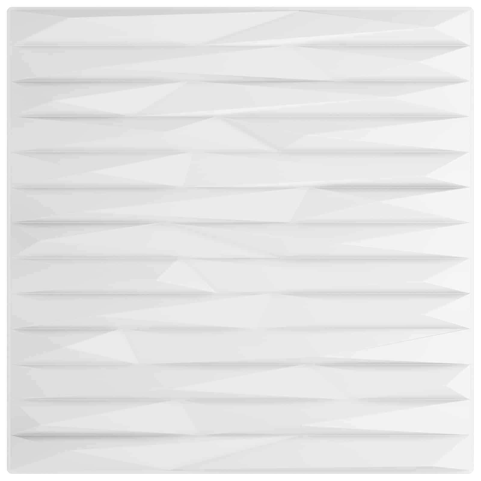 Wandpaneele 48 stk. 50 x 50 cm Weiß Stein XPS Schaum
