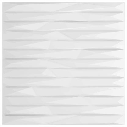 Wandpaneele 48 stk. 50 x 50 cm Weiß Stein XPS Schaum