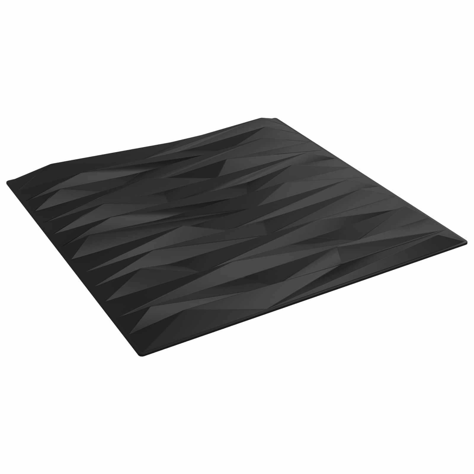 Wandpaneele 24 stk. 50 x 50 cm Schwarz Stein XPS Schaum