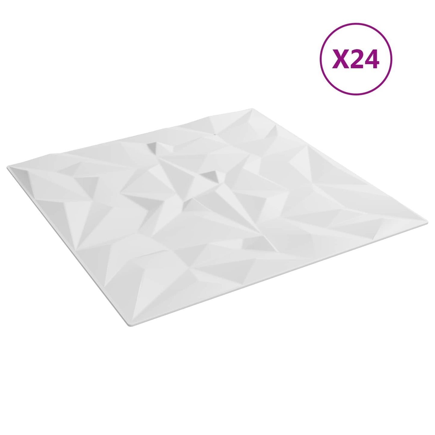Wandpaneele 24 stk. 50 x 50 cm Weiß XPS Schaum