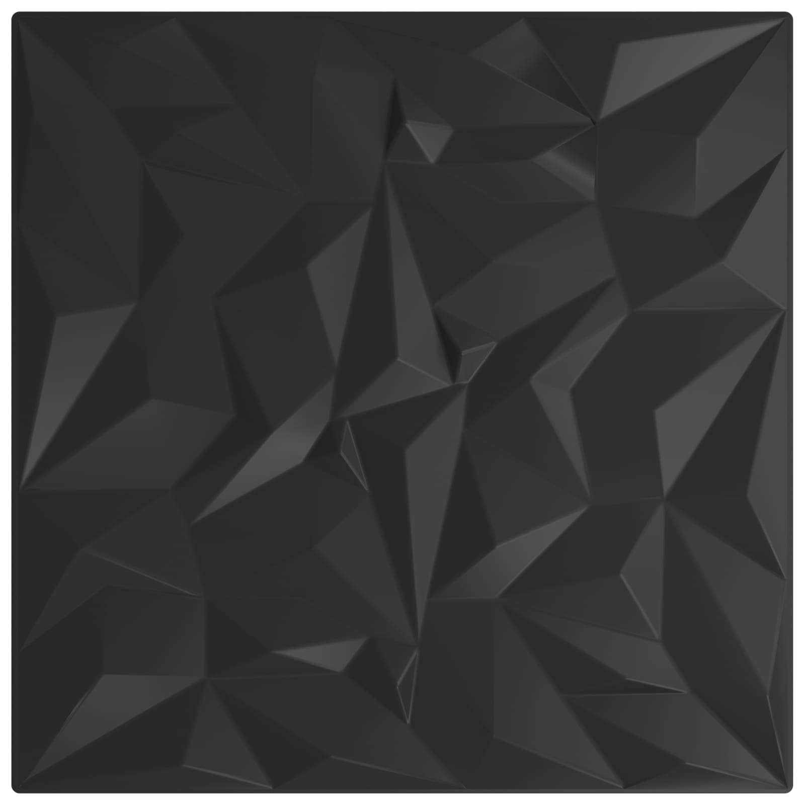 Wandpaneele 24 stk. 50 x 50 cm Schwarz XPS Schaum