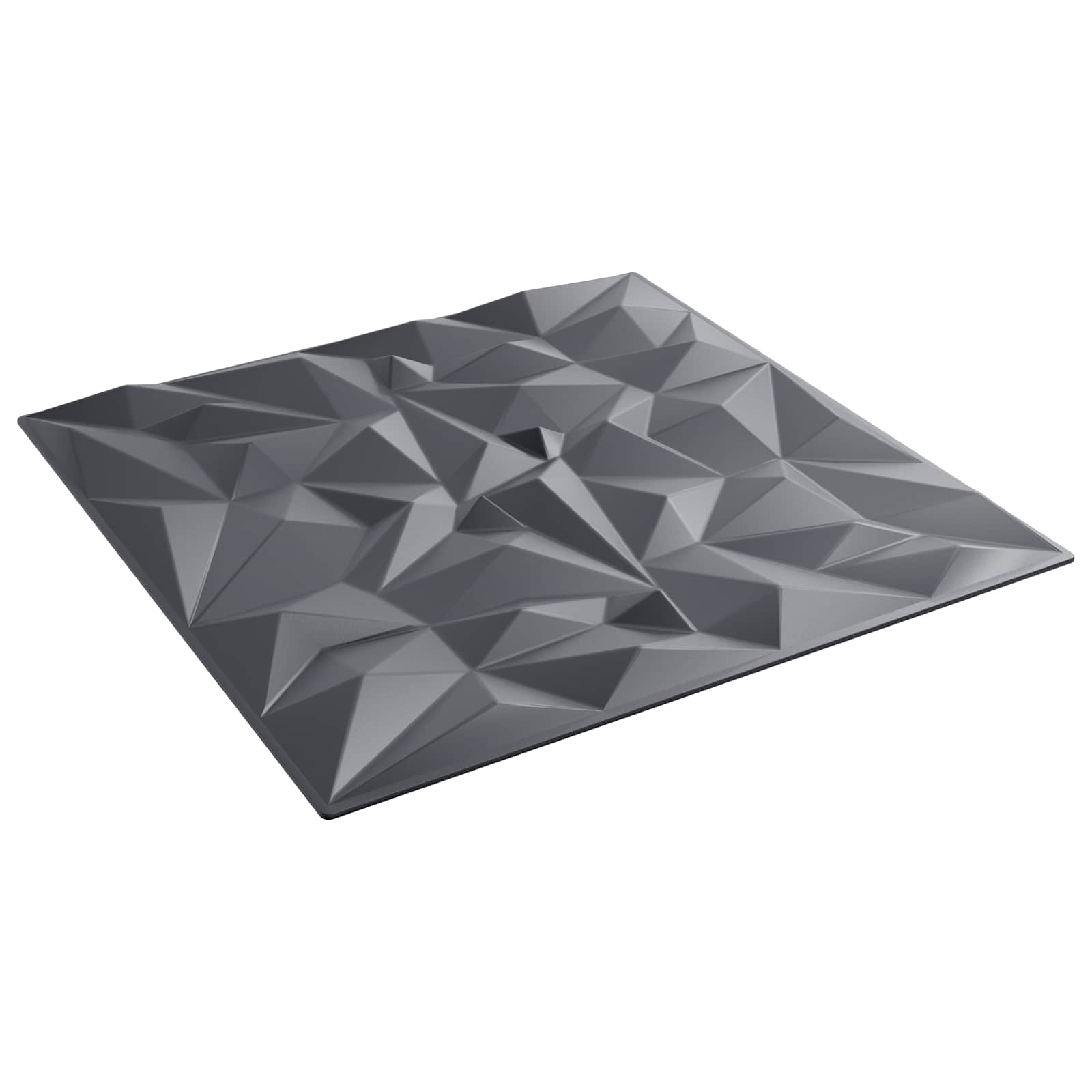 Wandpaneele 24 stk. 50 x 50 cm Amethyst Grau XPS Schaum