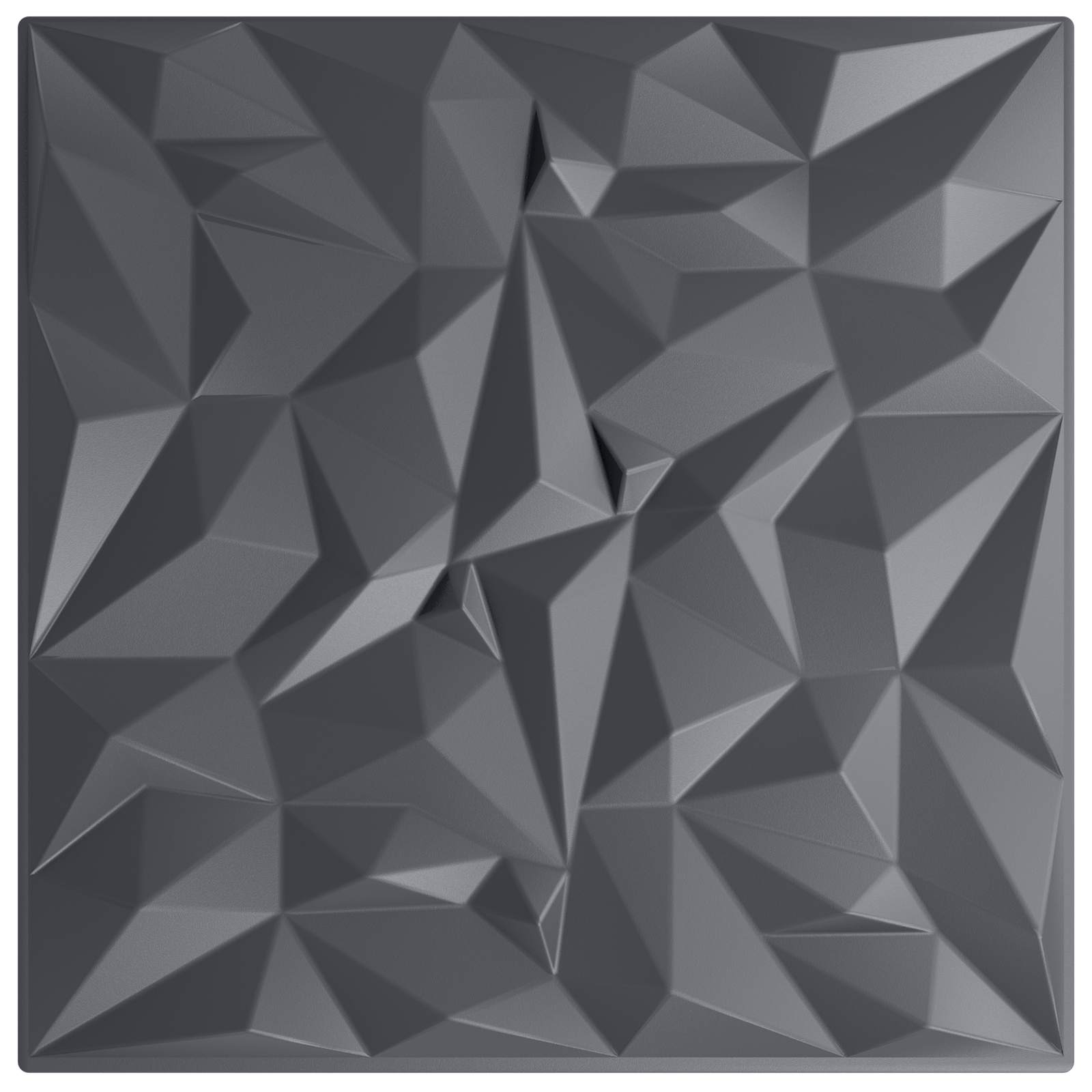 Wandpaneele 48 stk. 50 x 50 cm Amethyst Grau XPS Schaum