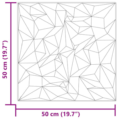 Wandpaneele 48 stk. 50 x 50 cm Amethyst Grün XPS Schaum