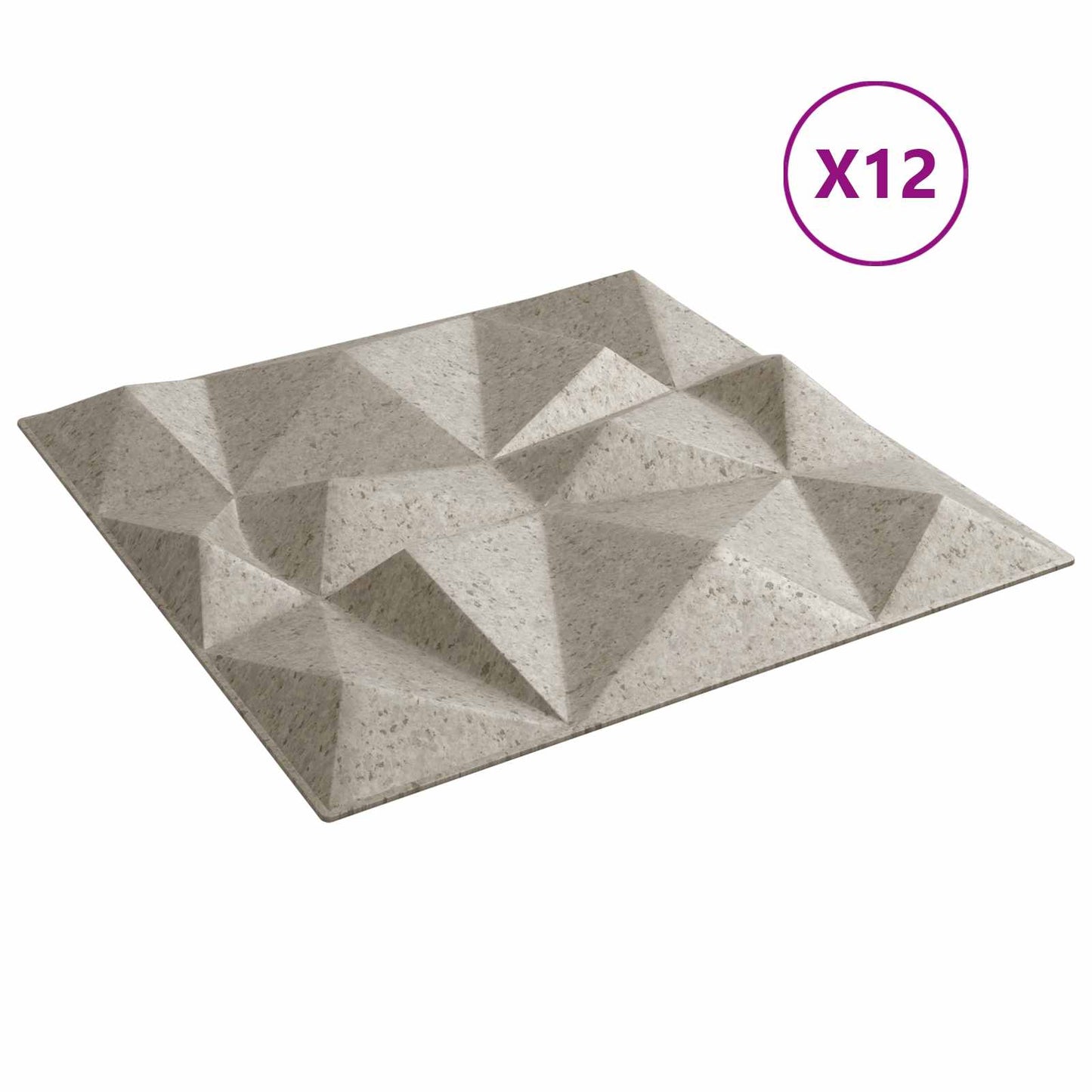 Wandpaneele 12 stk. 50 x 50 cm Diamant Beton XPS Schaum