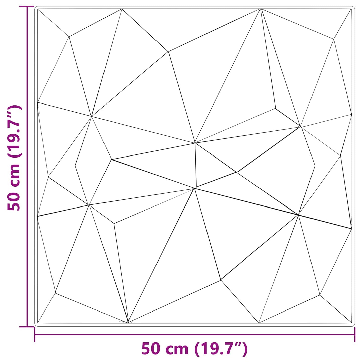 Wandpaneele 12 stk. 50 x 50 cm Diamant Grün XPS Schaum