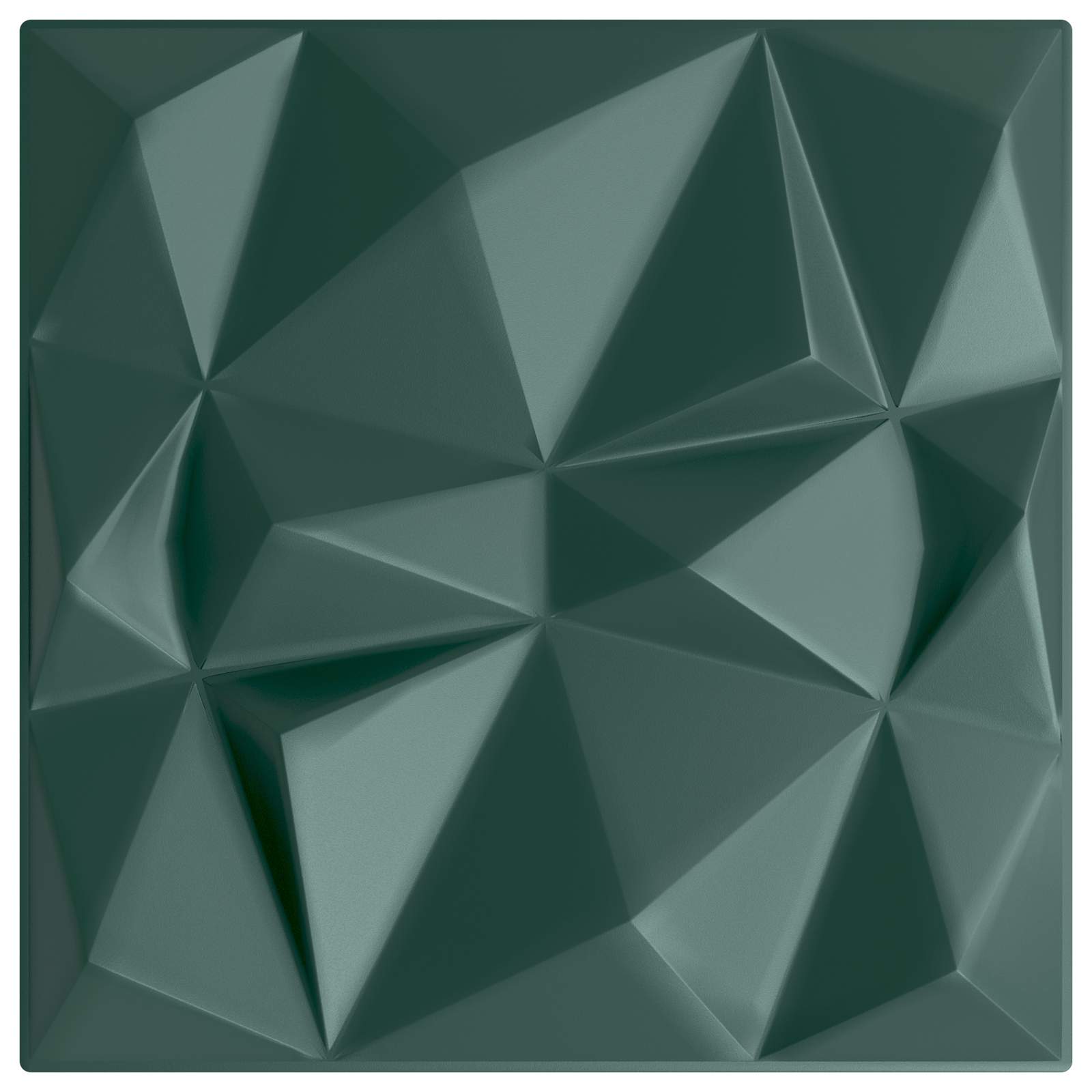 Wandpaneele 12 stk. 50 x 50 cm Diamant Grün XPS Schaum
