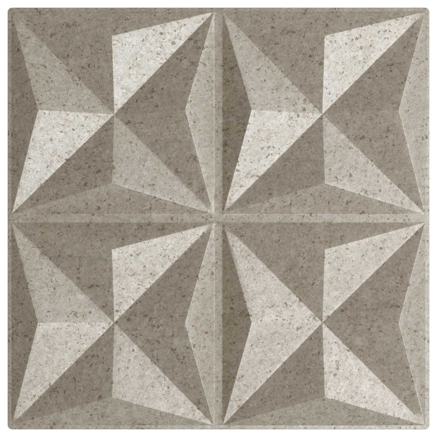 Wandpaneele 24 stk. 50 x 50 cm Origami Beton XPS Schaum