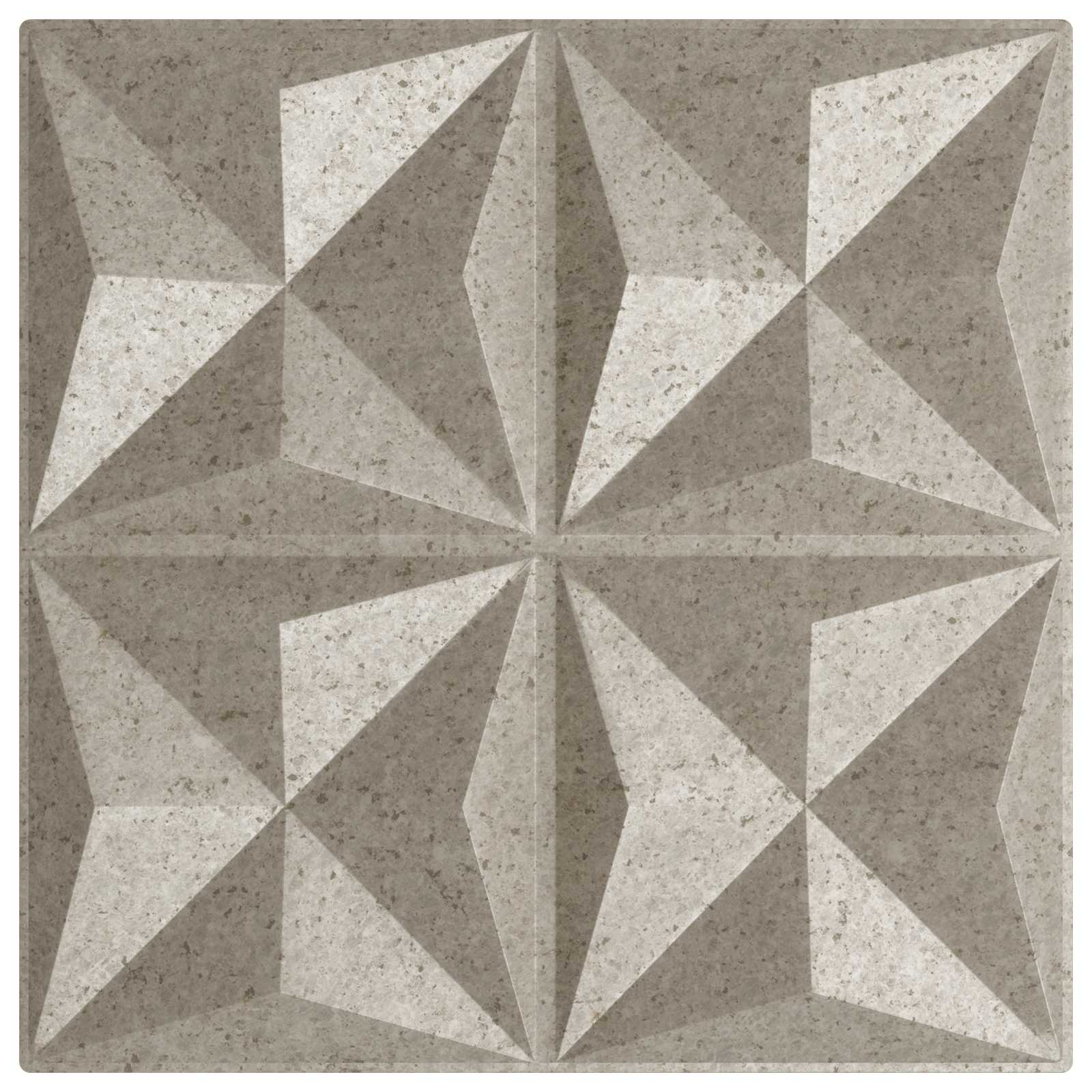 Wandpaneele 24 stk. 50 x 50 cm Origami Beton XPS Schaum