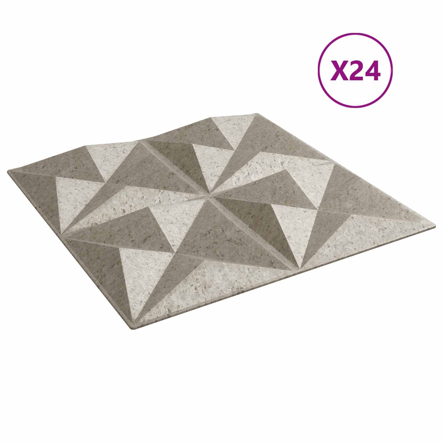 Wandpaneele 24 stk. 50 x 50 cm Origami Beton XPS Schaum