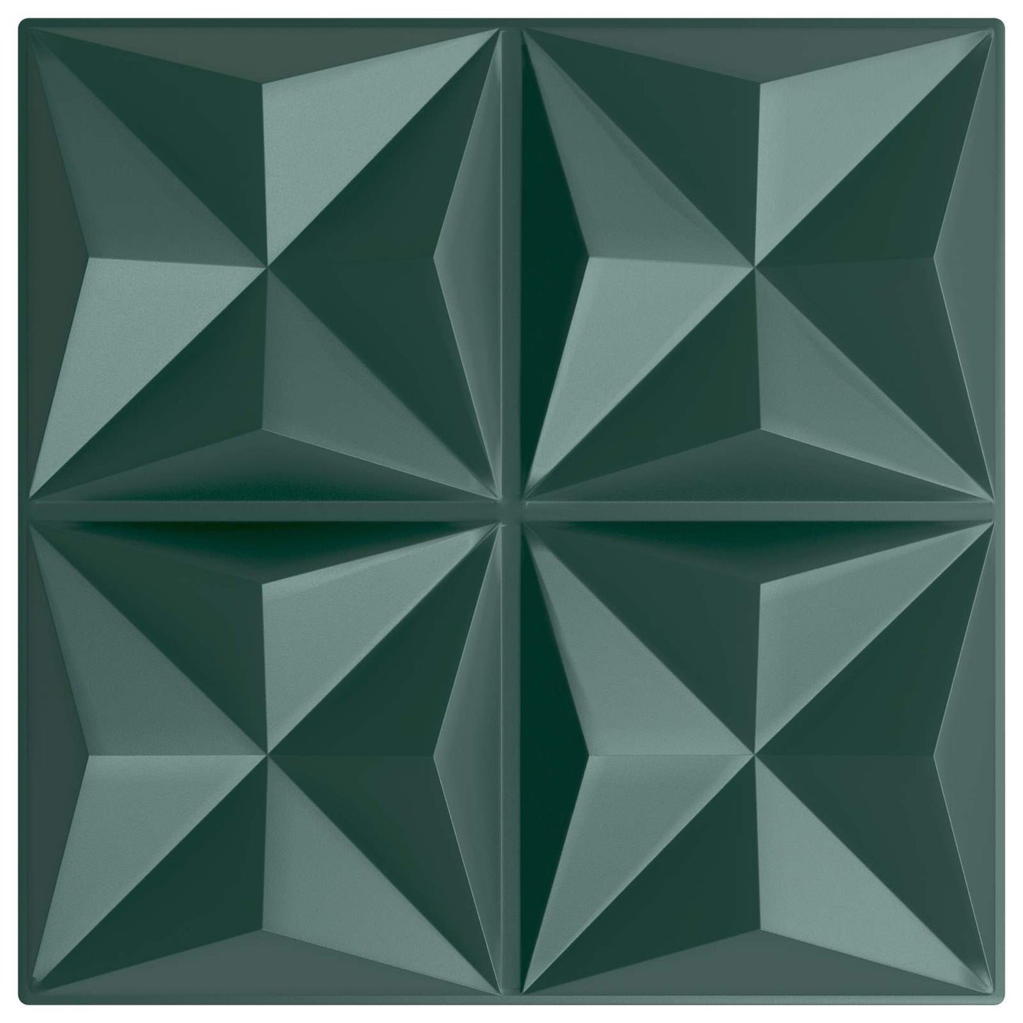 Wandpaneele 12 stk. 50 x 50 cm Origami Grün XPS Schaum