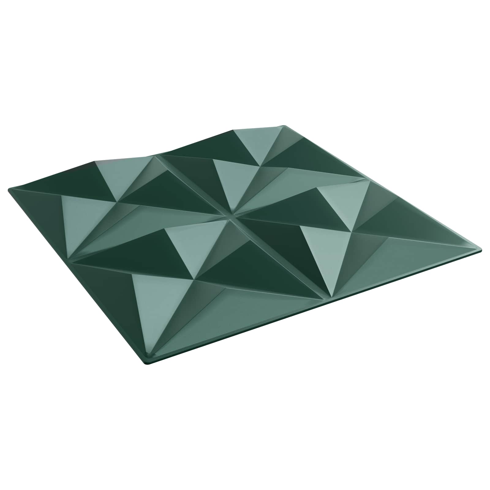 Wandpaneele 48 stk. 50 x 50 cm Origami Grün XPS Schaum