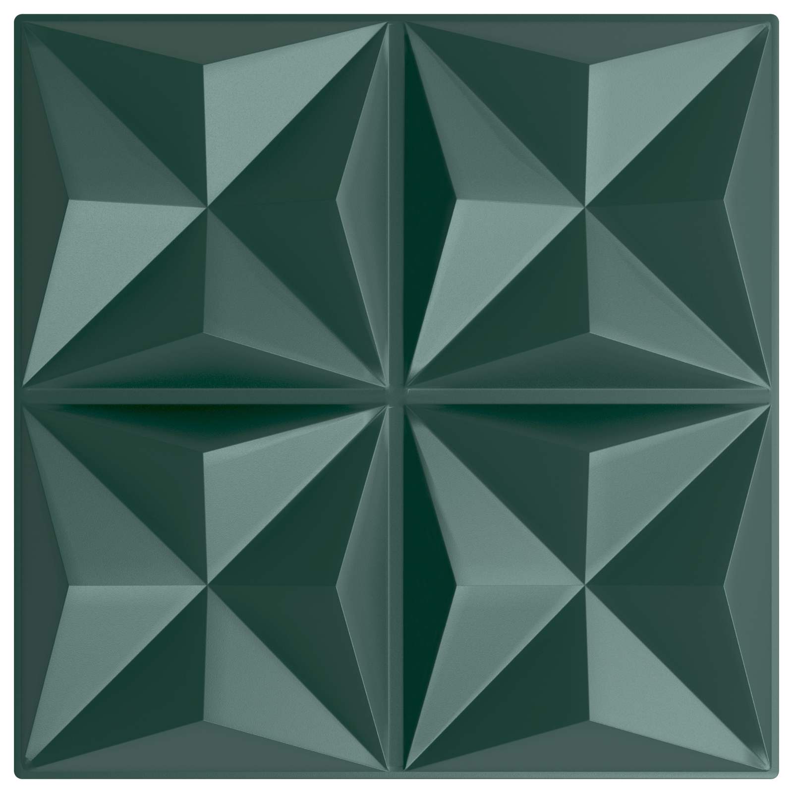 Wandpaneele 48 stk. 50 x 50 cm Origami Grün XPS Schaum
