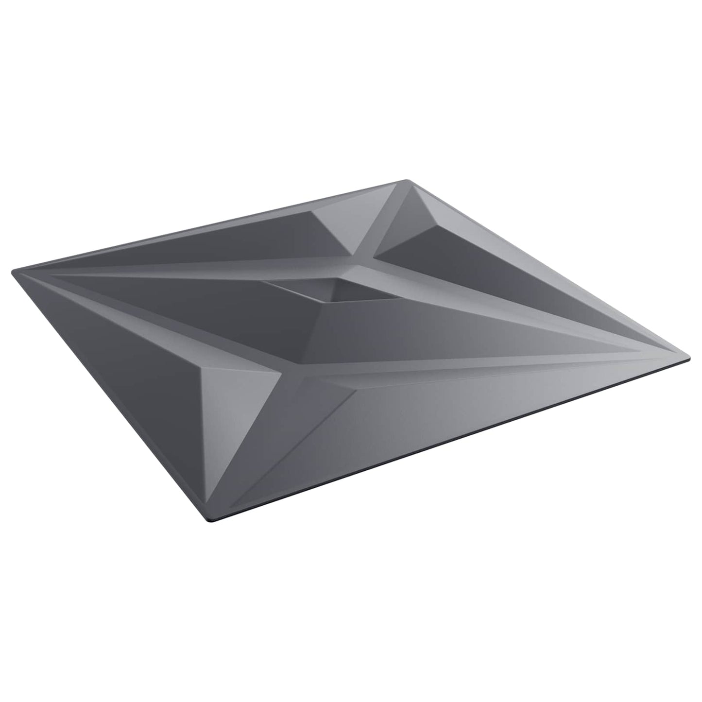 Wandpaneele 24 stk. 50 x 50 cm Stern Grau XPS Schaum