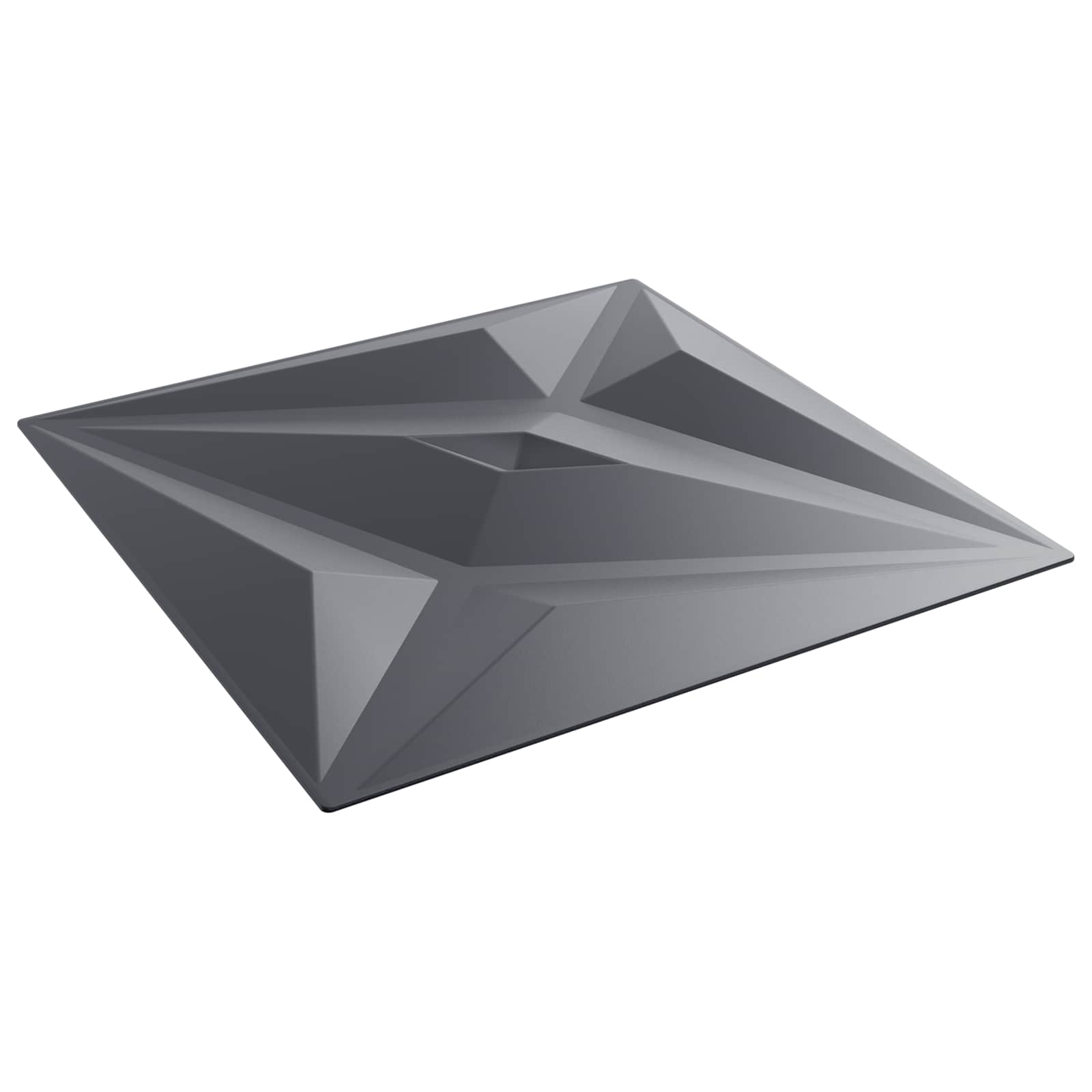 Wandpaneele 24 stk. 50 x 50 cm Stern Grau XPS Schaum