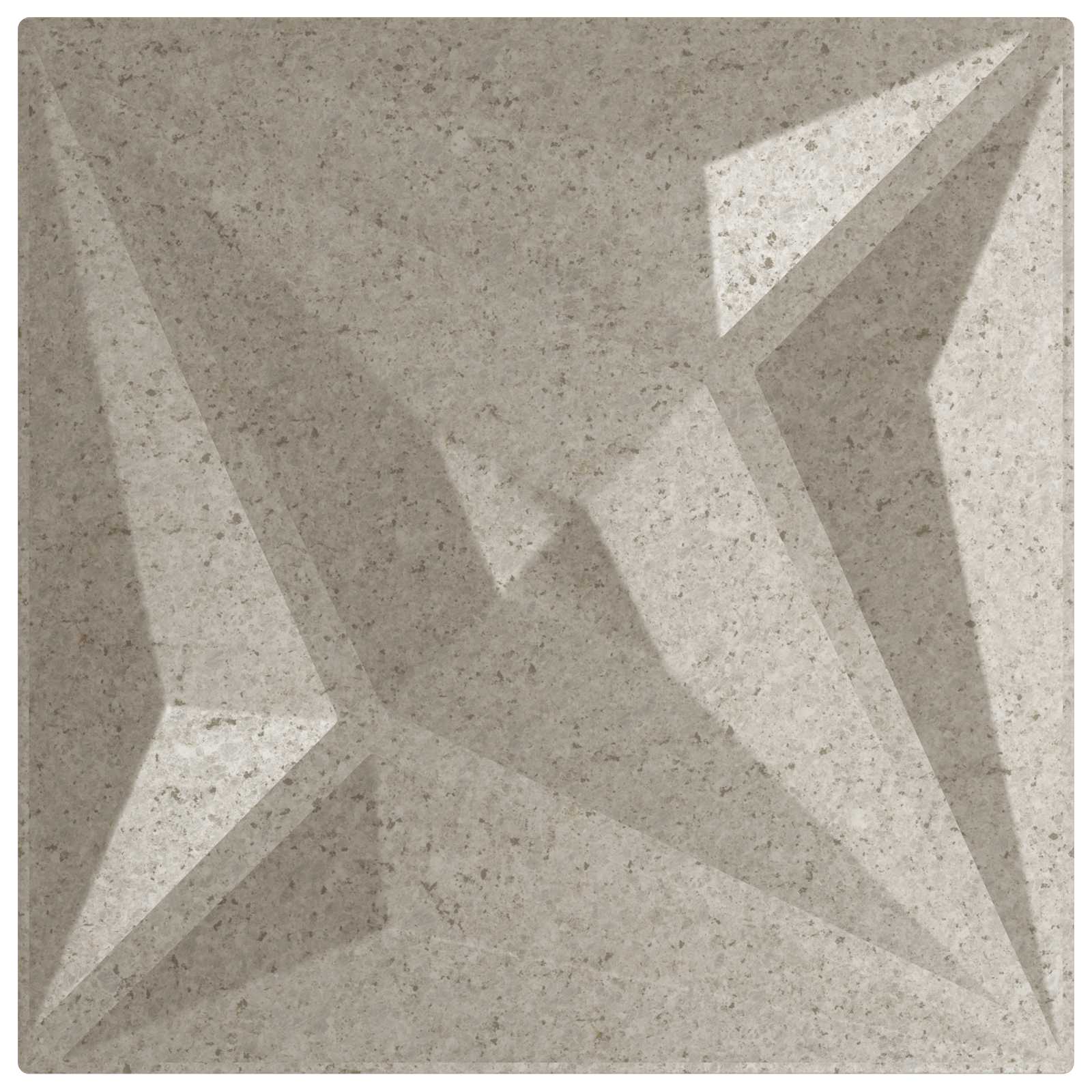 Wandpaneele 12 stk. 50 x 50 cm Stern Beton XPS Schaum