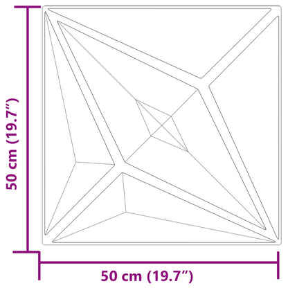 Wandpaneele 48 stk. 50 x 50 cm Stern Beton XPS Schaum