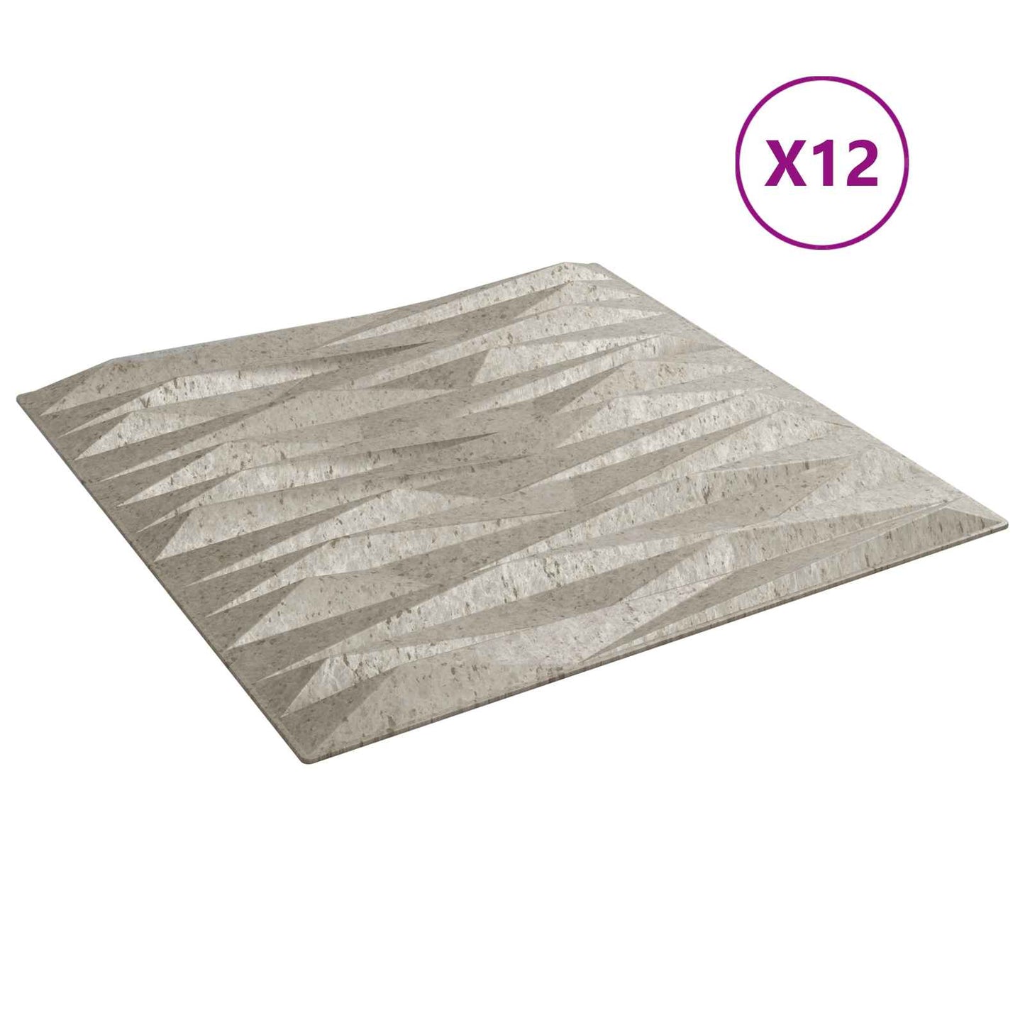 Wandpaneele 12 stk. 50 x 50 cm Stein Beton XPS Schaum