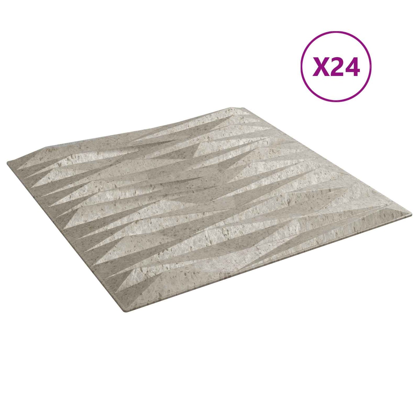 Wandpaneele 24 stk. 50 x 50 cm Stein Beton XPS Schaum