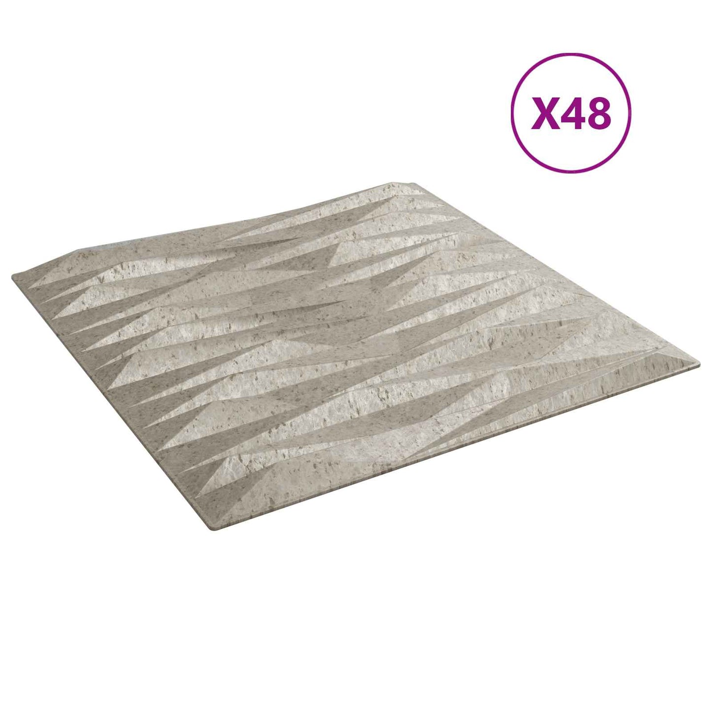 Wandpaneele 48 stk. 50 x 50 cm Stein Beton XPS Schaum