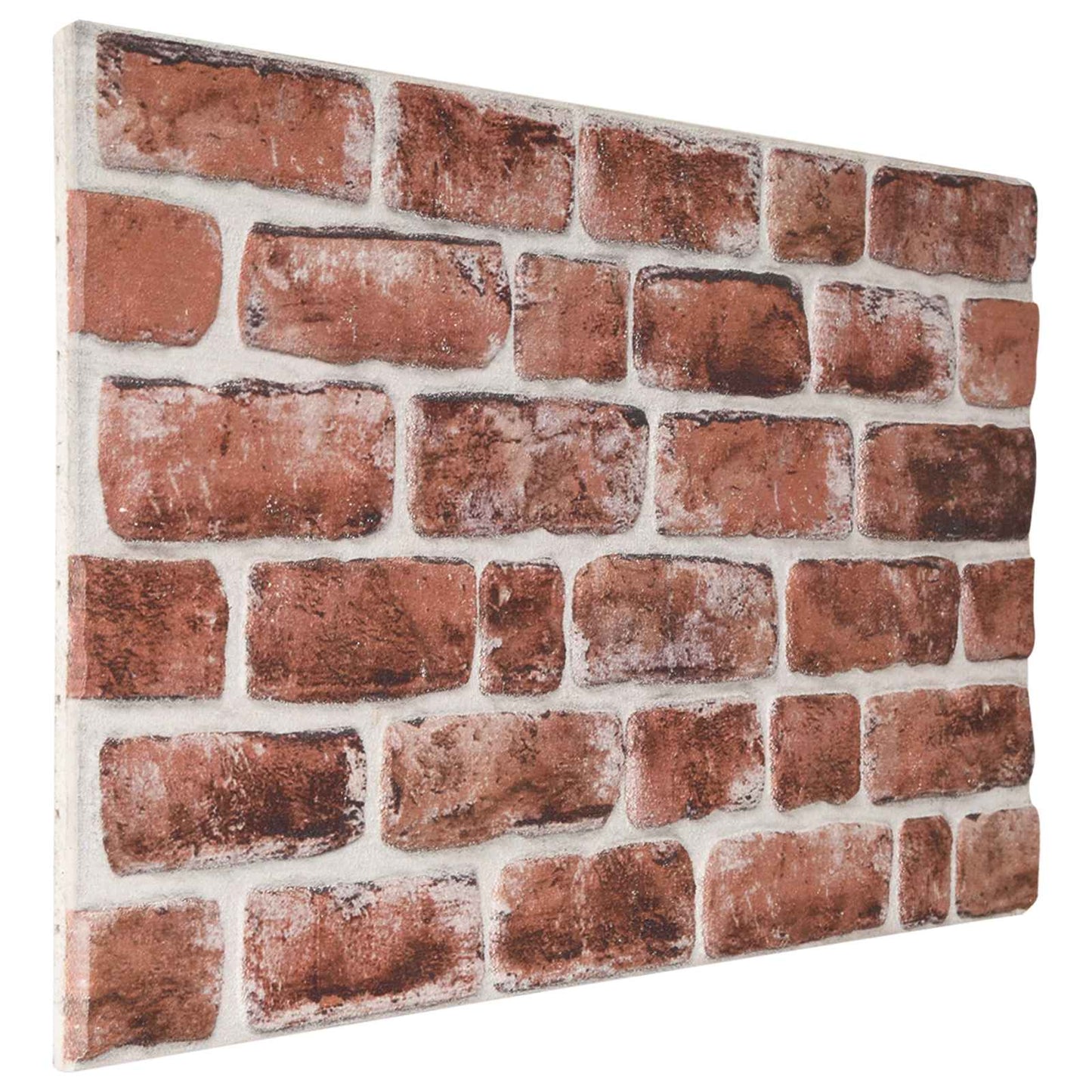 Wandpaneele 10 stk. 100 x 50 cm Dunkelbraun und Weiß EPS-Schaum