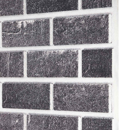Wandpaneele 10 stk. 100 x 50 cm Schwarz und Grau EPS-Schaum