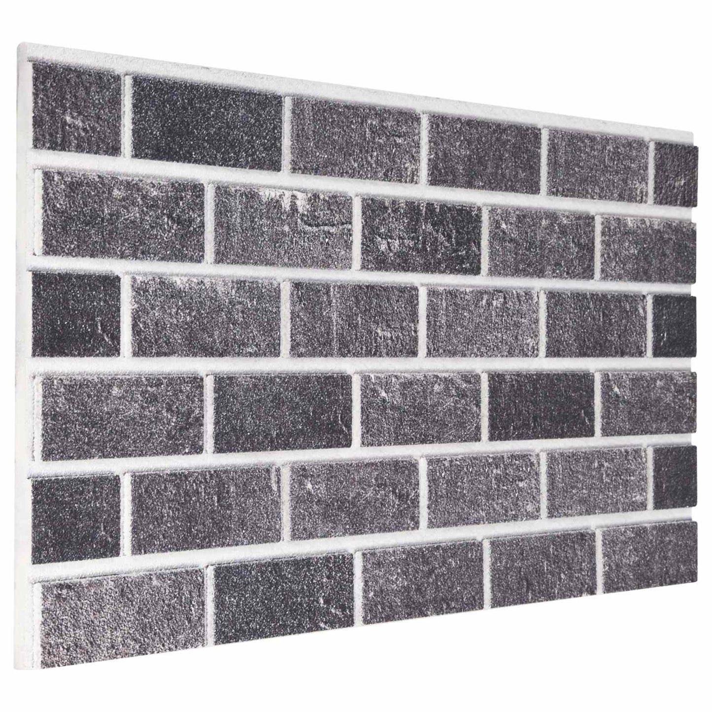 Wandpaneele 10 stk. 100 x 50 cm Schwarz und Grau EPS-Schaum