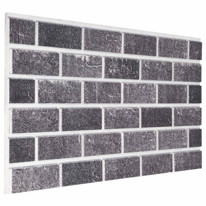Wandpaneele 10 stk. 100 x 50 cm Schwarz und Grau EPS-Schaum