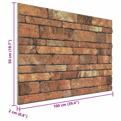 Wandpaneele 10 stk. 100 x 50 cm Braun und Weiß EPS-Schaum