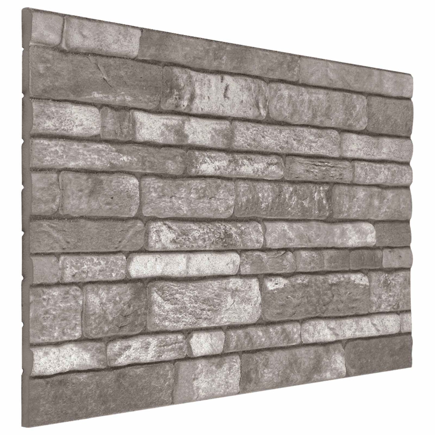 Wandpaneele 10 stk. 100 x 50 cm Dunkelgrau EPS-Schaum