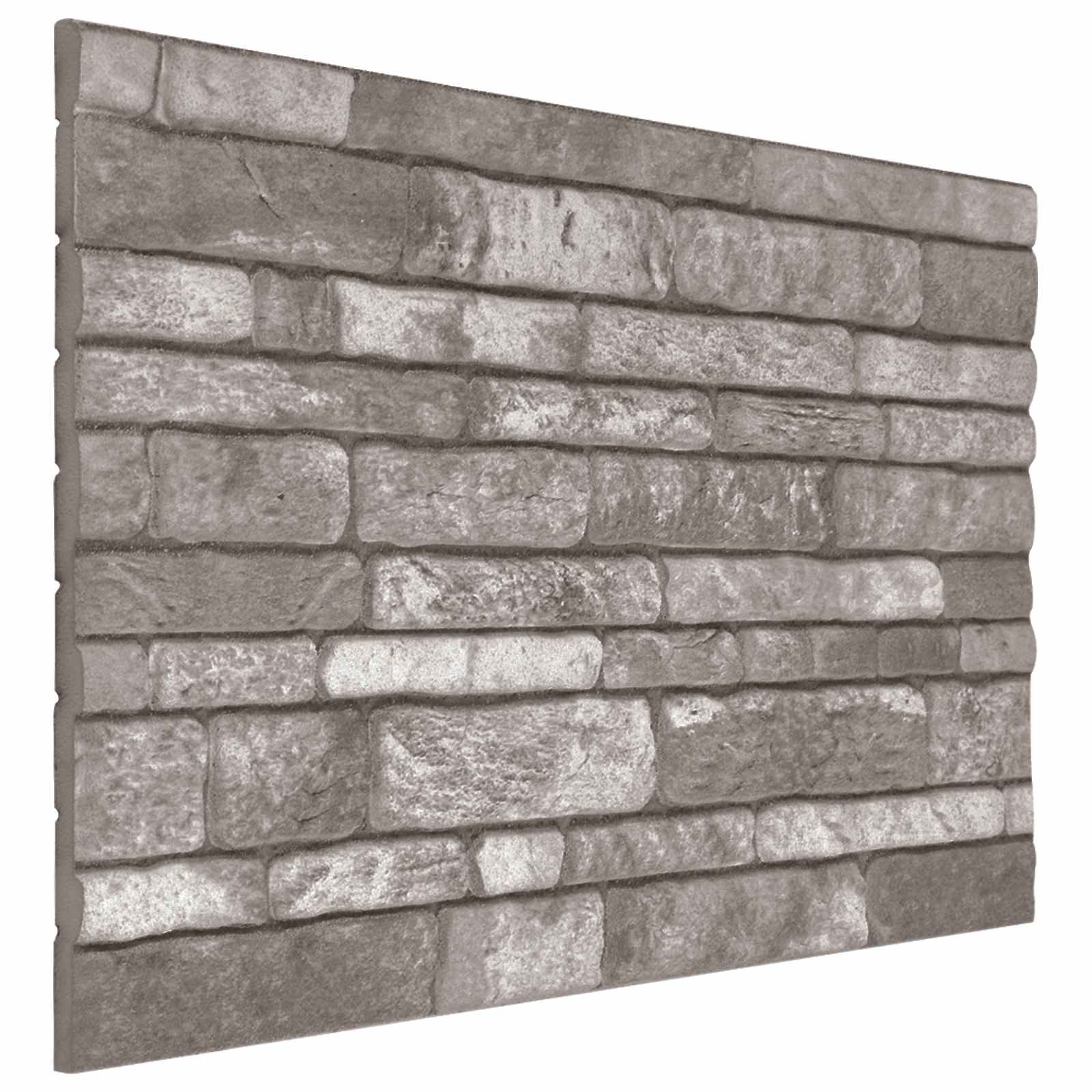 Wandpaneele 10 stk. 100 x 50 cm Dunkelgrau EPS-Schaum