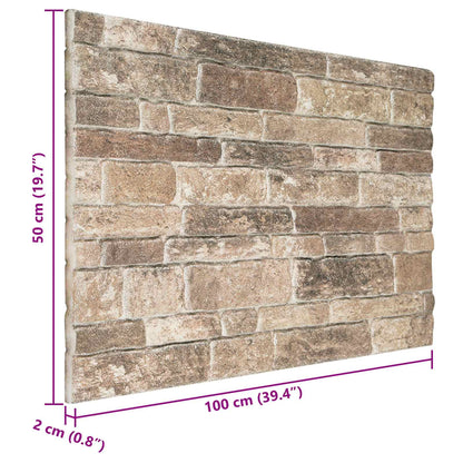 Wandpaneele 10 stk. 100 x 50 cm Mehrfarbig EPS-Schaum