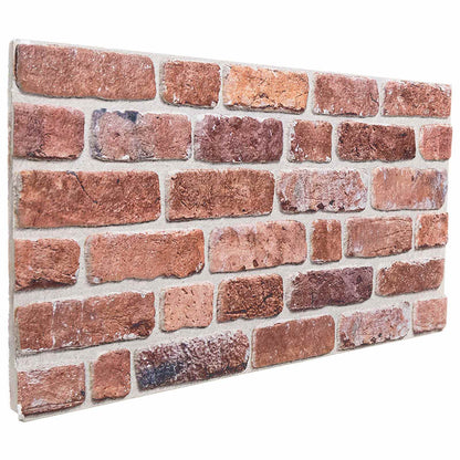 Wandpaneele 10 stk. 100 x 50 cm Rot EPS-Schaum