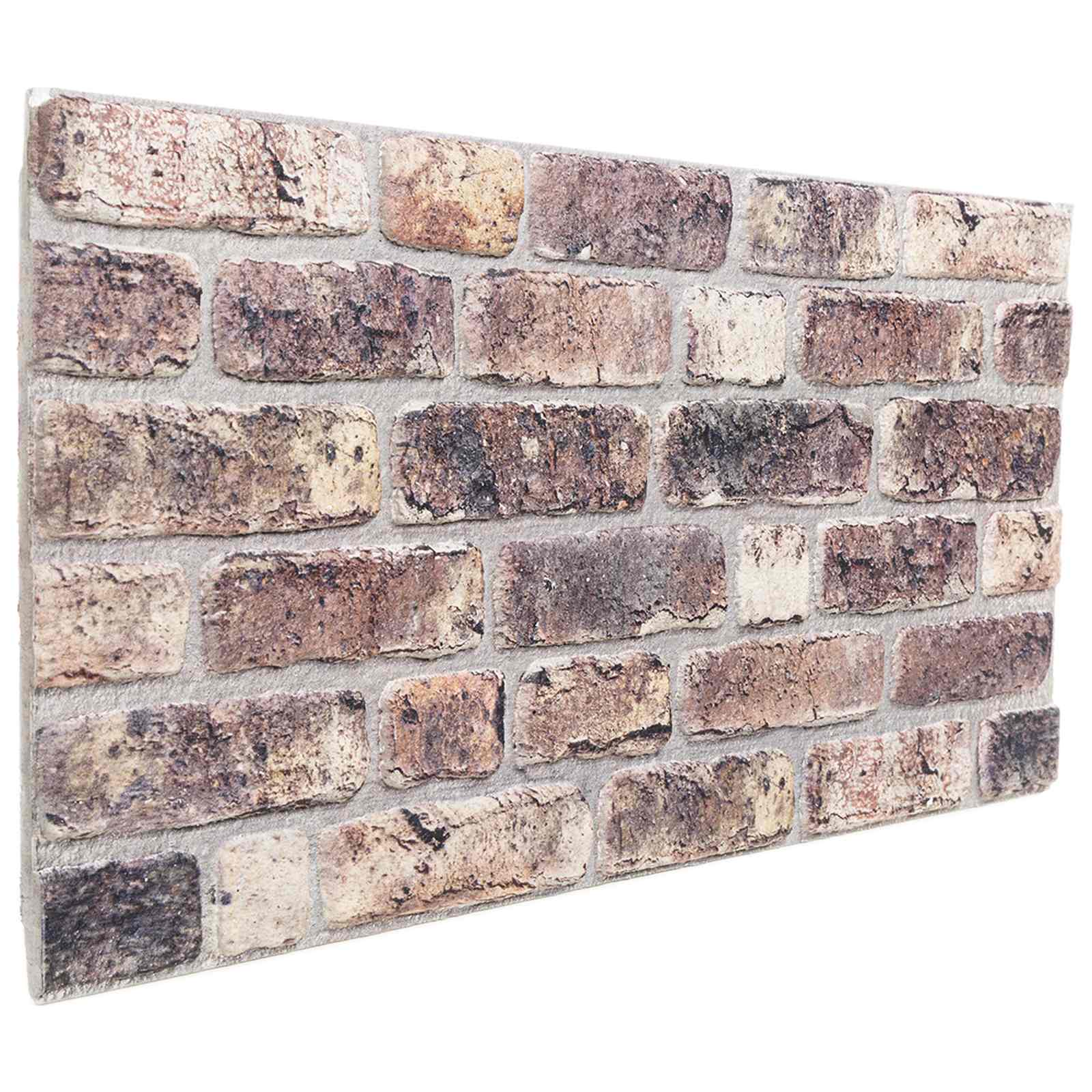 Wandpaneele 10 stk. 100 x 50 cm Dunkelbraun EPS-Schaum