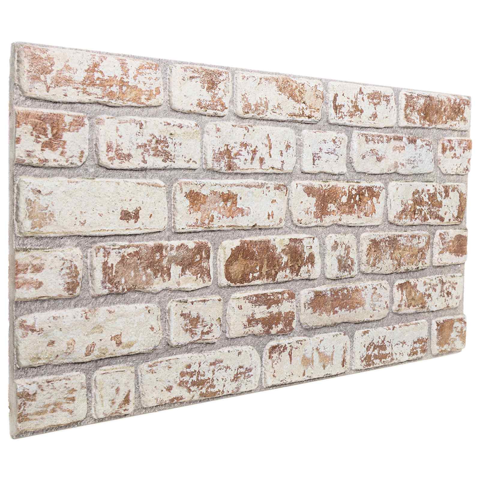 Wandpaneele 10 stk. 100 x 50 cm Rot und Weiß EPS-Schaum