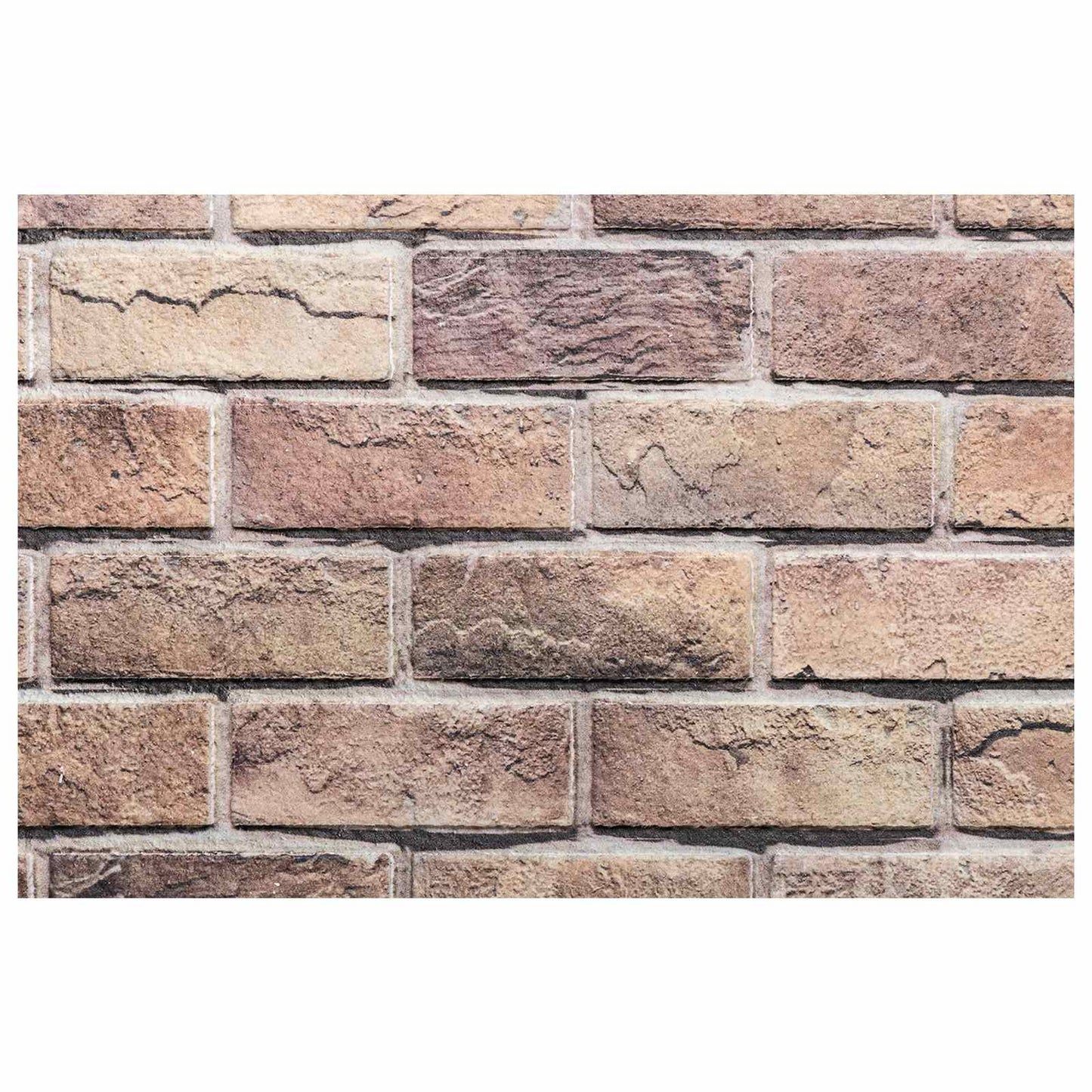 Wandpaneele 10 stk. 100 x 50 cm Braun und Grau EPS-Schaum
