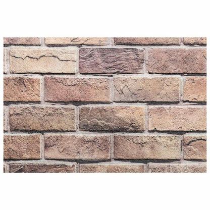 Wandpaneele 10 stk. 100 x 50 cm Braun und Grau EPS-Schaum