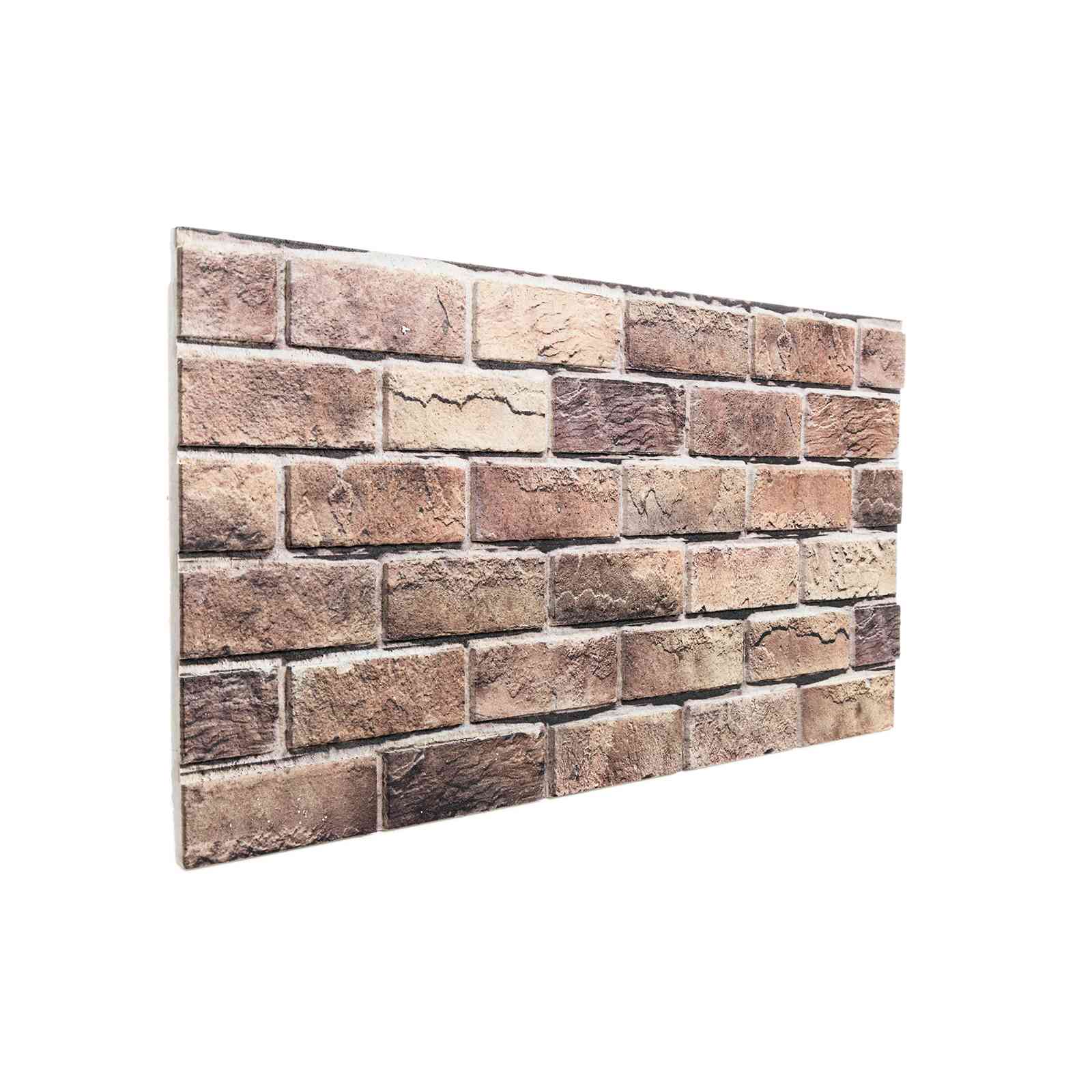 Wandpaneele 10 stk. 100 x 50 cm Braun und Grau EPS-Schaum
