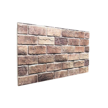 Wandpaneele 10 stk. 100 x 50 cm Braun und Grau EPS-Schaum
