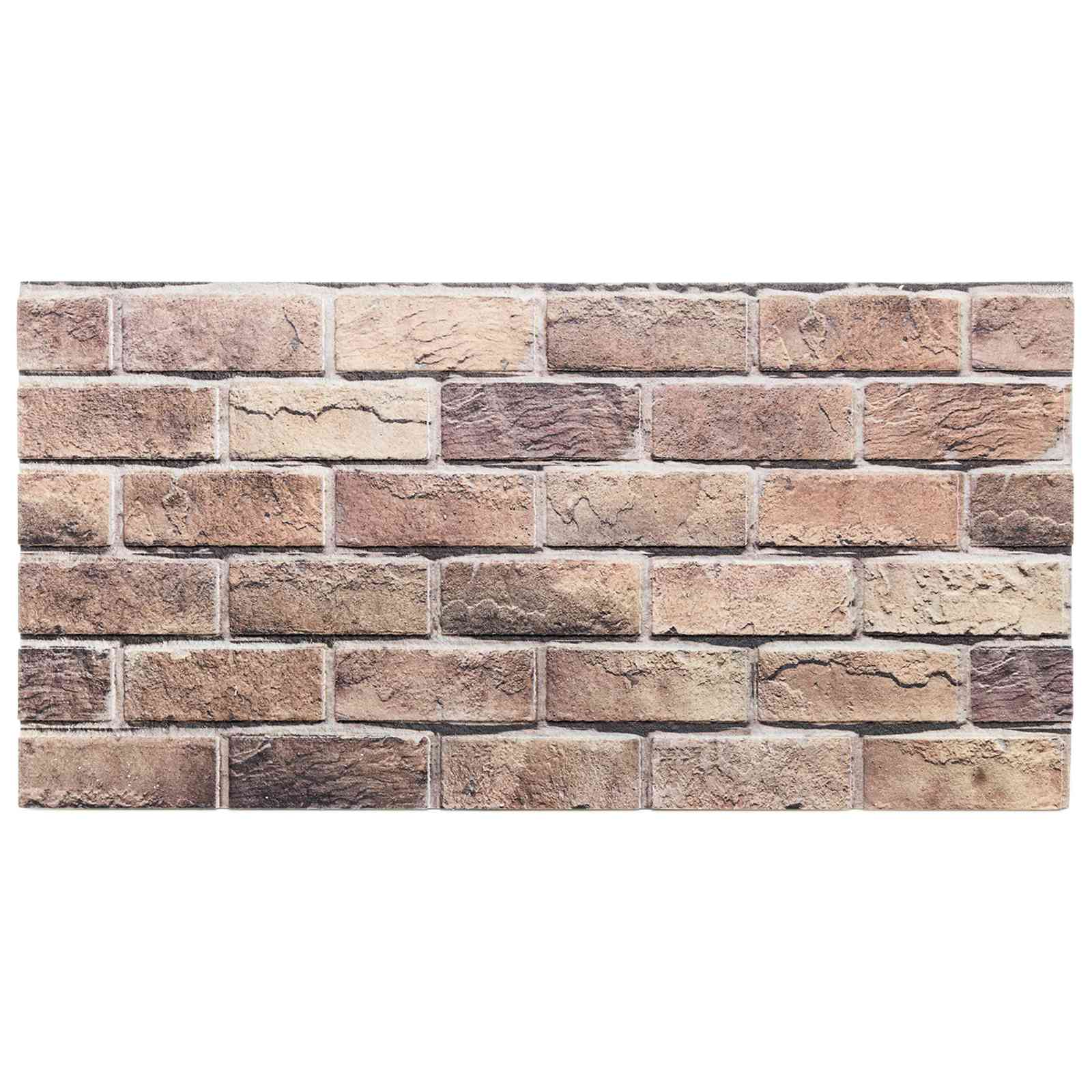 Wandpaneele 10 stk. 100 x 50 cm Braun und Grau EPS-Schaum