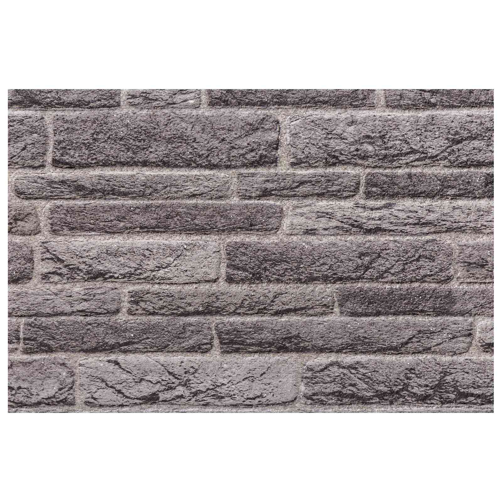 Wandpaneele 10 stk. 100 x 50 cm Anthrazit EPS-Schaum