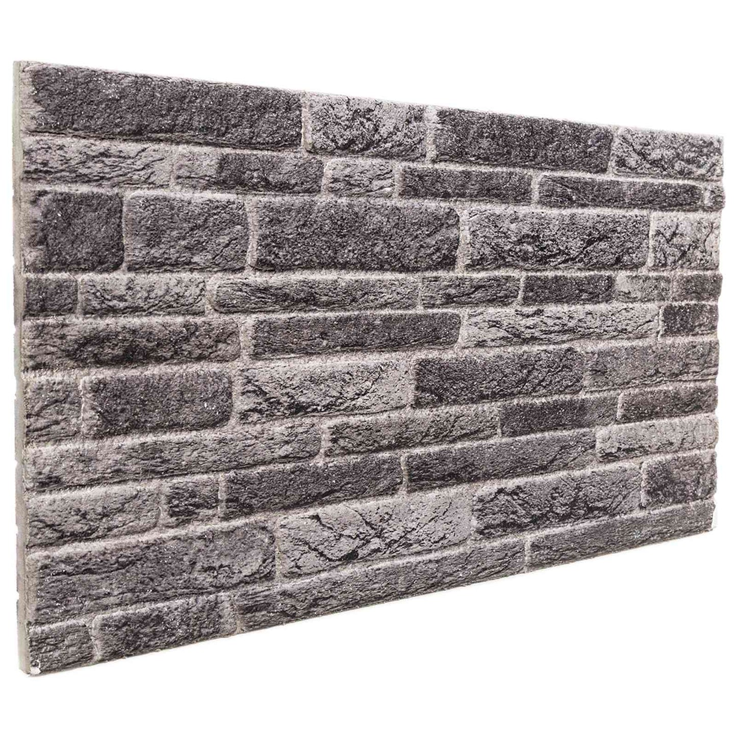 Wandpaneele 10 stk. 100 x 50 cm Anthrazit EPS-Schaum