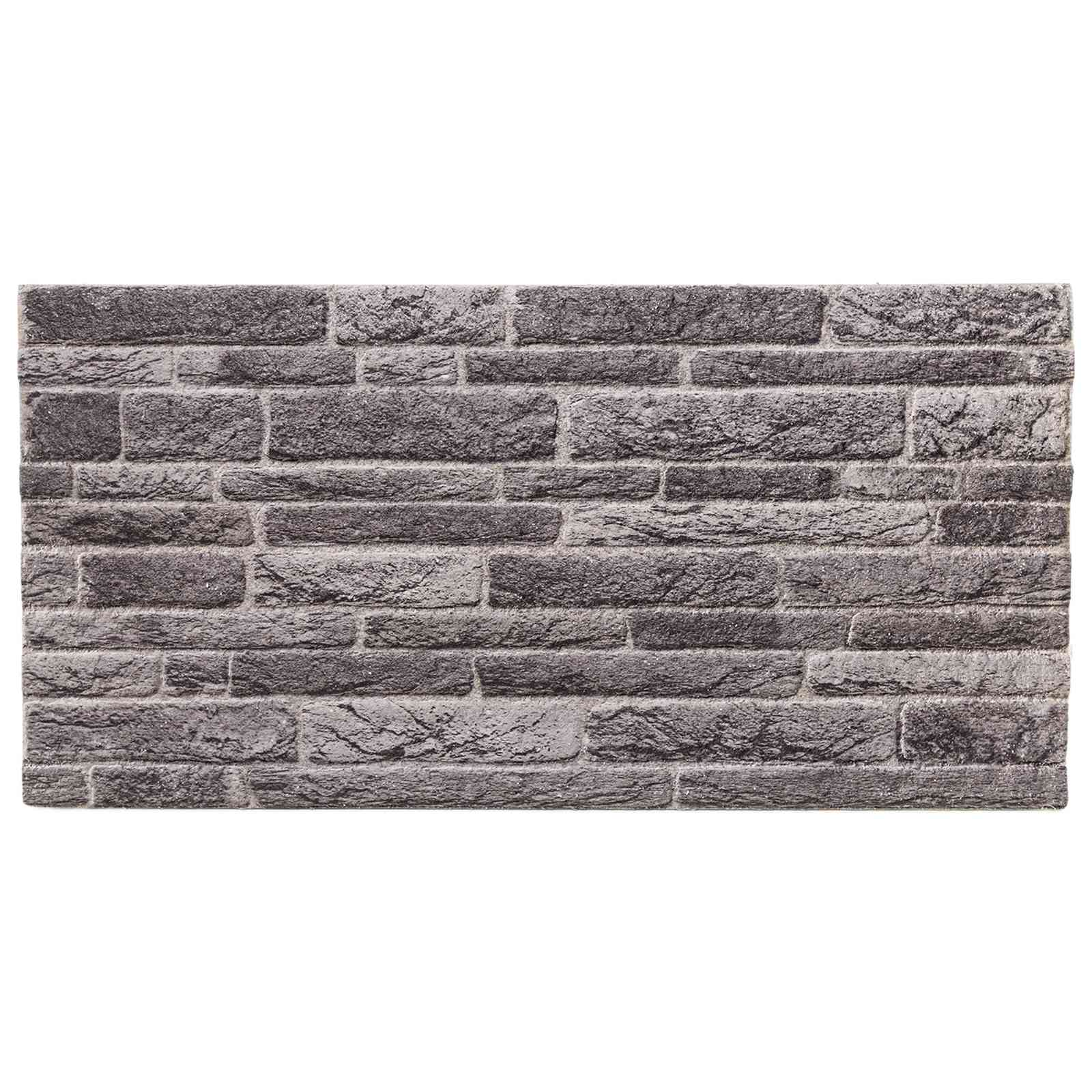 Wandpaneele 10 stk. 100 x 50 cm Anthrazit EPS-Schaum