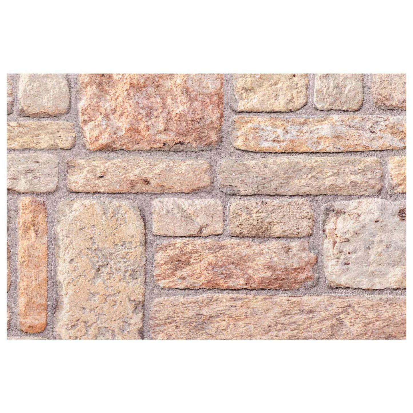 Wandpaneele 10 stk. 100 x 50 cm Hellbraun und Weiß EPS-Schaum