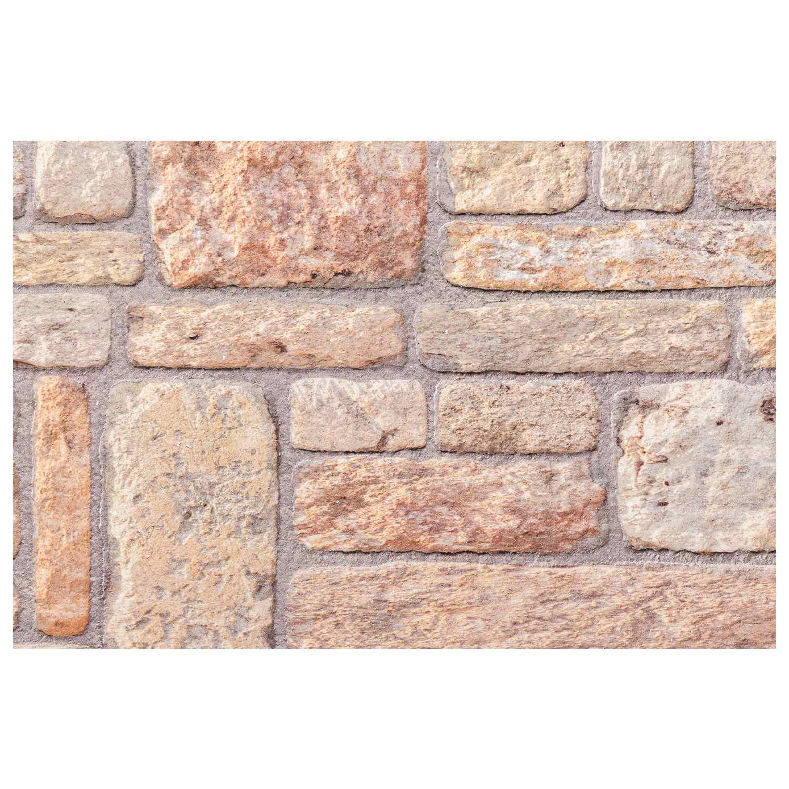 Wandpaneele 10 stk. 100 x 50 cm Hellbraun und Weiß EPS-Schaum